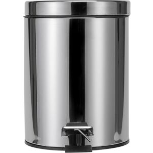 Croydex - Chrome Pedal Small Bathroom Bin, Stainless steel 5L Capacity - Britannia Croydex - Chrome Pedal Small Bathroom Bin, Stainless steel 5L Capacity - Britannia