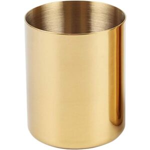 TEHTUY Pencil cup holder, desk organizer, gold pen pot, pen holder, office stationery container, table vases, flower pot, makeup brush holder, gold TEHTUY Pencil cup holder, desk organizer, gold pen pot, pen holder, office stationery container, table vases, flower pot, makeup brush holder, gold