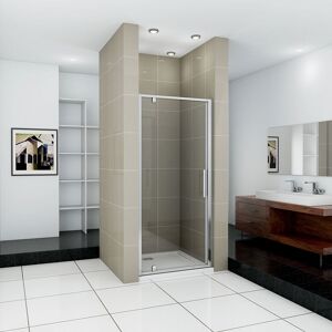 AICA SANITAIRE Aica Frame Pivot Shower Door 1000x1850mm Single Door Shower Bath Enclosure Chrome AICA SANITAIRE Aica Frame Pivot Shower Door 1000x1850mm Single Door Shower Bath Enclosure Chrome