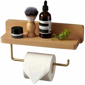 GROOFOO Porte Papier Toilette Double Installation Bois Massif Hêtre Dérouleur Support Papier wc Mural Auto-adhésif Coins Arrondis Porte Rouleau de Papier GROOFOO Porte Papier Toilette Double Installation Bois Massif Hêtre Dérouleur Support Papier wc Mural Auto-adhésif Coins Arrondis Porte Rouleau de Papier