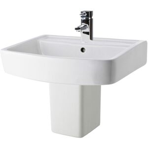 Premier - Nuie Bliss Basin and Semi Pedestal 520mm Wide - 1 Tap Hole Premier - Nuie Bliss Basin and Semi Pedestal 520mm Wide - 1 Tap Hole