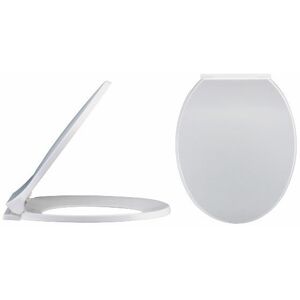 Premier - Milano Richmond – Modern White Bathroom Toilet wc Seat with Bottom Fix Soft Close Hinges - 350mm x 420mm Premier - Milano Richmond – Modern White Bathroom Toilet wc Seat with Bottom Fix Soft Close Hinges - 350mm x 420mm