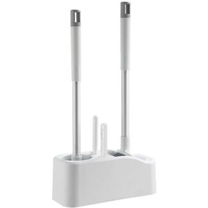 TONCHEAN Premium Wall Mounted Toilet Brush Set of Two, Long Handle Plastic Toilet Brush with Porous Base, Bathroom Toilet Brush, Bathroom Cleaning TONCHEAN Premium Wall Mounted Toilet Brush Set of Two, Long Handle Plastic Toilet Brush with Porous Base, Bathroom Toilet Brush, Bathroom Cleaning