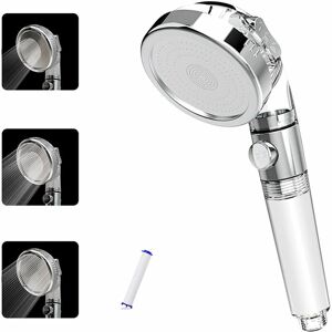 HOOPZI Pressure-increasing shower head, power shower handheld filtered hard water, ion shower head and bathtub faucet hose kit with stop button, HOOPZI Pressure-increasing shower head, power shower handheld filtered hard water, ion shower head and bathtub faucet hose kit with stop button,
