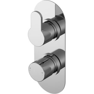Balterley - Pride Round Concealed Thermostatic Twin Shower Valve with Diverter (2 Outlets) - Chrome Balterley - Pride Round Concealed Thermostatic Twin Shower Valve with Diverter (2 Outlets) - Chrome