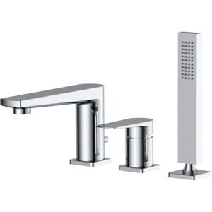 Rak Ceramics - rak Blade Deck Mounted 3 Tap Hole Bath Shower Mixer Tap - RAKBLD3012 Rak Ceramics - rak Blade Deck Mounted 3 Tap Hole Bath Shower Mixer Tap - RAKBLD3012