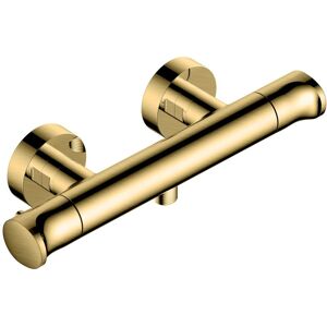 RAK CERAMICS RAK Round Thermostatic Bar Shower Valve Bottom Outlet - Brushed Gold RAK CERAMICS RAK Round Thermostatic Bar Shower Valve Bottom Outlet - Brushed Gold
