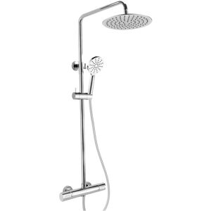 Rak Ceramics - rak Compact Round Exposed Thermostatic Shower Column with Fixed Head and Shower Kit - RAKSHW6003 Rak Ceramics - rak Compact Round Exposed Thermostatic Shower Column with Fixed Head and Shower Kit - RAKSHW6003
