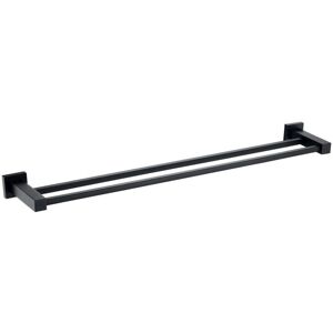 Rak Ceramics - rak Cubis Black Double Towel Rail - RAKCUB9912B Rak Ceramics - rak Cubis Black Double Towel Rail - RAKCUB9912B