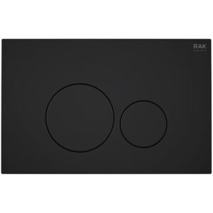 RAK CERAMICS Rak Ecofix Round Dual Flush Plates - Matt Black RAK CERAMICS Rak Ecofix Round Dual Flush Plates - Matt Black