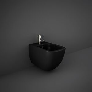 RAK CERAMICS Rak Feeling Matt Black Wall Hung Bidet - MP07504A RAK CERAMICS Rak Feeling Matt Black Wall Hung Bidet - MP07504A