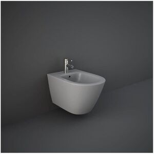 RAK CERAMICS Rak Feeling Matt Grey Wall Hung Bidet - RST07503A RAK CERAMICS Rak Feeling Matt Grey Wall Hung Bidet - RST07503A