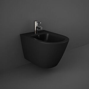 Rak Ceramics - rak Feeling Rimless Wall Hung Bidet 520mm Projection - Matt Black Rak Ceramics - rak Feeling Rimless Wall Hung Bidet 520mm Projection - Matt Black