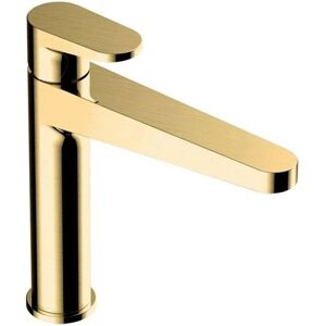 Rak Ceramics - rak Ischia Medium Height Basin Mixer Tap Without Waste - Brushed Gold Rak Ceramics - rak Ischia Medium Height Basin Mixer Tap Without Waste - Brushed Gold