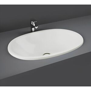 Rak Ceramics - rak Lily Inset Countertop Basin 460mm Wide - 0 Tap Hole Rak Ceramics - rak Lily Inset Countertop Basin 460mm Wide - 0 Tap Hole