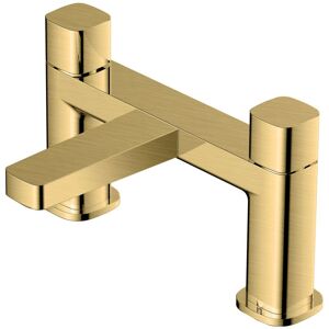 Rak Ceramics - rak Petit Square Bath Filler Tap Pillar Mounted - Brushed Gold Rak Ceramics - rak Petit Square Bath Filler Tap Pillar Mounted - Brushed Gold