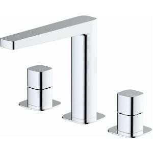 Rak Ceramics - rak Petit Square 3-Hole Basin Mixer Tap Deck Mounted - Chrome Rak Ceramics - rak Petit Square 3-Hole Basin Mixer Tap Deck Mounted - Chrome