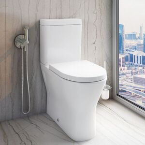 RAK CERAMICS Rak Resort Maxi Rimless Close Coupled Back to Wall Toilet Pack - Soft Close Seat RAK CERAMICS Rak Resort Maxi Rimless Close Coupled Back to Wall Toilet Pack - Soft Close Seat