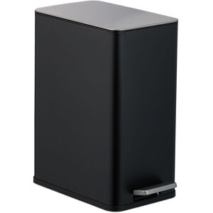 Relaxdays - Bathroom Pedal Bin, 10 Litres, Soft-Close Lid, Removable Inner Bucket, Metal, Sanitary Waste Disposal, Black Relaxdays - Bathroom Pedal Bin, 10 Litres, Soft-Close Lid, Removable Inner Bucket, Metal, Sanitary Waste Disposal, Black