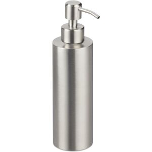 Relaxdays - Set of 4 Soap Dispensers, Refillable, with Pump, Bathroom & Toilet, Brushed Stainless Steel, 300 ml, Silver Relaxdays - Set of 4 Soap Dispensers, Refillable, with Pump, Bathroom & Toilet, Brushed Stainless Steel, 300 ml, Silver