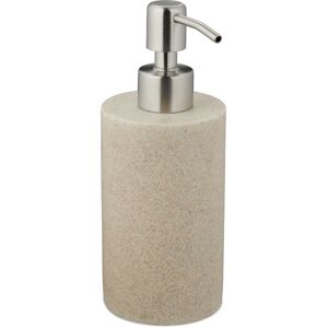RELAXDAYS 2 x soap dispenser, 180 ml, refillable, bathroom, kitchen, liquid soap dispenser, polyresin, stainless steel pump, sand RELAXDAYS 2 x soap dispenser, 180 ml, refillable, bathroom, kitchen, liquid soap dispenser, polyresin, stainless steel pump, sand