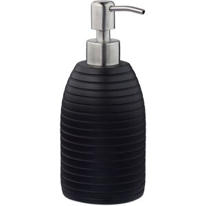 RELAXDAYS 2 x liquid soap dispenser, 300 ml, refillable, bathroom, WC, kitchen, polyresin, stainless steel pump, black RELAXDAYS 2 x liquid soap dispenser, 300 ml, refillable, bathroom, WC, kitchen, polyresin, stainless steel pump, black