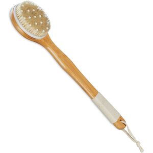 Relaxdays - Dry Brush, Bamboo Back Scrubber, Long Handle, 41 cm, with Nodules, Exfoliating, Shower & Bath, Natural/Cream Relaxdays - Dry Brush, Bamboo Back Scrubber, Long Handle, 41 cm, with Nodules, Exfoliating, Shower & Bath, Natural/Cream