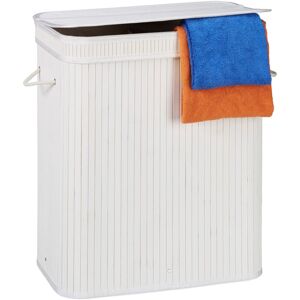 Relaxdays Bamboo Laundry Basket with 2 Compartments - 95L Relaxdays Bamboo Laundry Basket with 2 Compartments - 95L