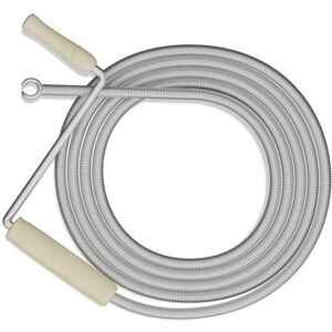 Pipe Cleaning Spiral, Length 3m, Washbasin, wc, Shower, Bathtub, Drain Unclogging, with Handle, Steel, Silver - Relaxdays Pipe Cleaning Spiral, Length 3m, Washbasin, wc, Shower, Bathtub, Drain Unclogging, with Handle, Steel, Silver - Relaxdays