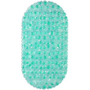Relaxdays - Anti-Slip Bath Mat, Stone-look Design, Non-Slippery Suction Cups for Bathtub, Washable, WxD: 36 x 68 cm, Green Relaxdays - Anti-Slip Bath Mat, Stone-look Design, Non-Slippery Suction Cups for Bathtub, Washable, WxD: 36 x 68 cm, Green