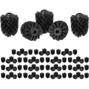 Relaxdays Set of 80 Toilet Brush Heads, 12mm Threads, Bathroom Accessories, Hygienic Replacements, HxØ: 9x8 cm, Black Relaxdays Set of 80 Toilet Brush Heads, 12mm Threads, Bathroom Accessories, Hygienic Replacements, HxØ: 9x8 cm, Black