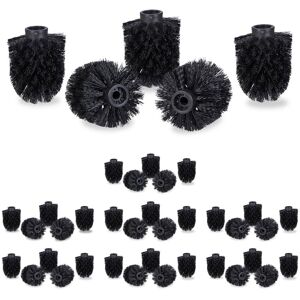 Relaxdays Toilet Brush Head Set of 40, Loose Toilet Brushes, 9.5 mm Threads, Replacement Heads, Diameter 7 cm, Black Relaxdays Toilet Brush Head Set of 40, Loose Toilet Brushes, 9.5 mm Threads, Replacement Heads, Diameter 7 cm, Black