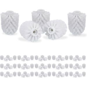 Relaxdays Toilet Brush Head Set of 80, Loose Toilet Brushes, 9.5 mm Threads, Replacement Heads, Diameter 7 cm, White Relaxdays Toilet Brush Head Set of 80, Loose Toilet Brushes, 9.5 mm Threads, Replacement Heads, Diameter 7 cm, White