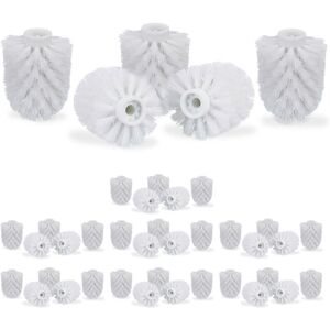Relaxdays Toilet Brush Head Set of 40, Loose Toilet Brushes, 9.5 mm Threads, Replacement Heads, Diameter 7 cm, White Relaxdays Toilet Brush Head Set of 40, Loose Toilet Brushes, 9.5 mm Threads, Replacement Heads, Diameter 7 cm, White
