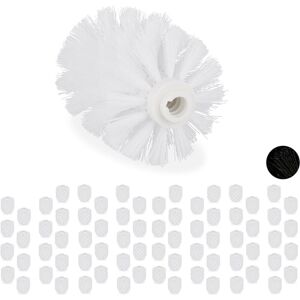 Set of 72 Relaxdays Toilet Brush Replacement Heads, Pack Of WC Brushes, Plastic, 12 mm Thread, D: 7 cm, White Set of 72 Relaxdays Toilet Brush Replacement Heads, Pack Of WC Brushes, Plastic, 12 mm Thread, D: 7 cm, White