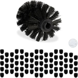 Set of 72 Relaxdays Toilet Brush Replacement Heads, Pack Of WC Brushes, Plastic, 12 mm Thread, D: 7 cm, Black Set of 72 Relaxdays Toilet Brush Replacement Heads, Pack Of WC Brushes, Plastic, 12 mm Thread, D: 7 cm, Black