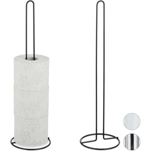 Relaxdays - 10x Replacement Toilet Roll Holders, each Hold 5 Rolls, Metal, Bathroom, Freestanding, HxD: 50 x 14 cm, Black Relaxdays - 10x Replacement Toilet Roll Holders, each Hold 5 Rolls, Metal, Bathroom, Freestanding, HxD: 50 x 14 cm, Black