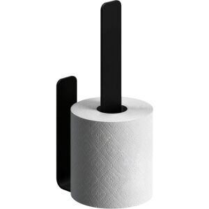 Relaxdays toilet roll holder, self-adhesive, holds 2 spare rolls, HWD: 22 x 3 x 6.5 cm, no drilling required, black Relaxdays toilet roll holder, self-adhesive, holds 2 spare rolls, HWD: 22 x 3 x 6.5 cm, no drilling required, black