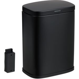 Relaxdays Wall-Mounted Bathroom Bin, 3 L, Soft-Close, Sanitary Waste Disposal, Metal, Square, for Dressing Table, Black Relaxdays Wall-Mounted Bathroom Bin, 3 L, Soft-Close, Sanitary Waste Disposal, Metal, Square, for Dressing Table, Black