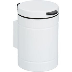 Relaxdays - Bathroom Wall Bin, 3L, Soft Close, Inner Container, Metal, Sanitary Waste, Round, 25 x 17 x 22 cm, White Relaxdays - Bathroom Wall Bin, 3L, Soft Close, Inner Container, Metal, Sanitary Waste, Round, 25 x 17 x 22 cm, White