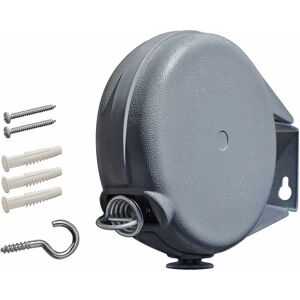 Neige - Retractable Clothesline, Up to 40 Feet Long, Holds 30 Pounds (Gray) Neige - Retractable Clothesline, Up to 40 Feet Long, Holds 30 Pounds (Gray)