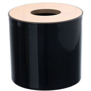 GROOFOO Roll Tissue Box Holder Innovative Modern Concise Large Space Round Tissue Toilet Paper Dispenser for Bathroom Living Room Black GROOFOO Roll Tissue Box Holder Innovative Modern Concise Large Space Round Tissue Toilet Paper Dispenser for Bathroom Living Room Black