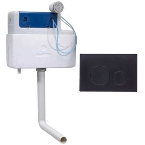 Roper Rhodes - Torrent Concealed Dual Flush wc Toilet Cistern + Rondo Black Plate Roper Rhodes - Torrent Concealed Dual Flush wc Toilet Cistern + Rondo Black Plate