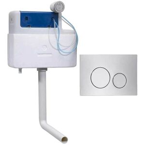 Roper Rhodes - Torrent Concealed Dual Flush wc Toilet Cistern + Rondo Chrome Plate Roper Rhodes - Torrent Concealed Dual Flush wc Toilet Cistern + Rondo Chrome Plate
