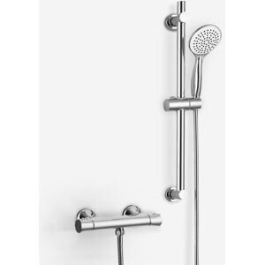 Nes Home - Rosa Round Exposed Thermostatic Shower Mixer Slider Rail Kit Nes Home - Rosa Round Exposed Thermostatic Shower Mixer Slider Rail Kit