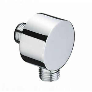 Cyslmuk - Round Pipe Fitting - Chrome Wall Connection Elbow - Brass - Universal - 1/2' Connection Cyslmuk - Round Pipe Fitting - Chrome Wall Connection Elbow - Brass - Universal - 1/2' Connection