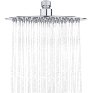 Tinor - Round Shower Sprayer, Stainless Steel Shower Head, Silver, Diameter 20cm Tinor - Round Shower Sprayer, Stainless Steel Shower Head, Silver, Diameter 20cm