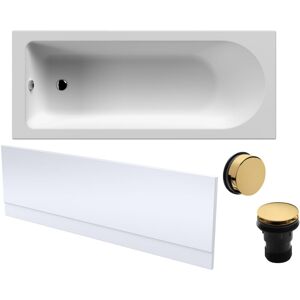 Balterley - Round Single Ended Bath, Front Panel and Brushed Brass Waste - 1700 x 700mm Balterley - Round Single Ended Bath, Front Panel and Brushed Brass Waste - 1700 x 700mm