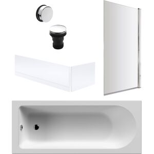 Balterley - Round Single Ended Bath, Square Bath Screen, Panels and Chrome Waste -1700x700mm Balterley - Round Single Ended Bath, Square Bath Screen, Panels and Chrome Waste -1700x700mm