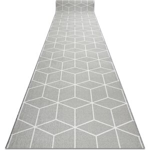 Rugsx - Runner anti-slip cube gum grey 120 cm grey 120x980 cm Rugsx - Runner anti-slip cube gum grey 120 cm grey 120x980 cm